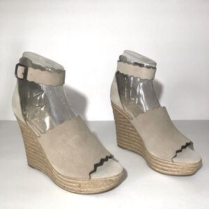 Marc Fisher Haya Suede Ankle Strap Espadrille Sandals